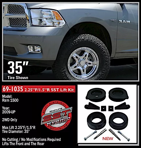 ReadyLift Suspension / Logiq Air 2.25in front w/1.5in rear sst lift kit 09 ram 1500 rwd