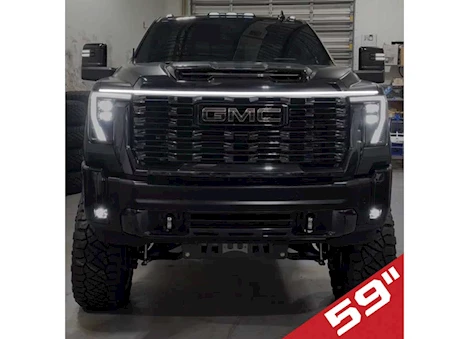 Recon Truck Accessories 59IN LENGTH DRL HOOD LIGHT WITH START UP SEQUENCE OLED WHITE