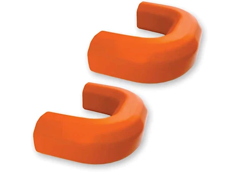 Recon Truck Accessories 20-C SIERRA HD 2500/3500 TOW HOOK SILICONE COVERS 2 PC SET ORANGE