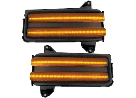 Recon Truck Accessories 20-24 SILVERADO/SIERRA 2500/3500HD TOW MIRROR LIGHT KIT LED AMBER/AMBER