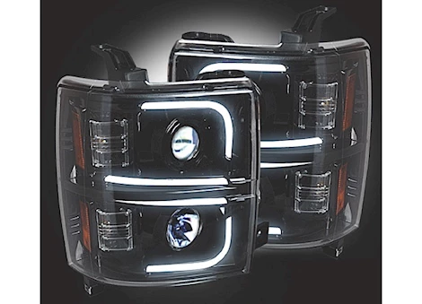 Recon Truck Accessories 14-15 silverado 1500(3rd gen)projector headlights w/ultra high power smooth oled Main Image