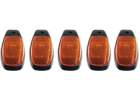 Recon Truck Accessories 19-c dodge ram 2500/3500hd (5-piece set) amber cab roof light lens w/amber led Main Image