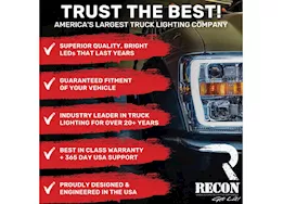 Recon Truck Accessories 19-21 silverado/sierra 1500/20-21 2500/3500 red led brake light kit smoked lens