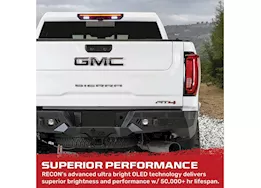 Recon Truck Accessories 19-21 silverado/sierra 1500/20-21 2500/3500 red led brake light kit smoked lens