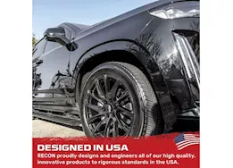 Recon Truck Accessories 21-c escalade/tahose/yukon led front fender lens w white leds - smoked lens