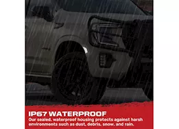 Recon Truck Accessories 21-c escalade/tahose/yukon led front fender lens w white leds - smoked lens