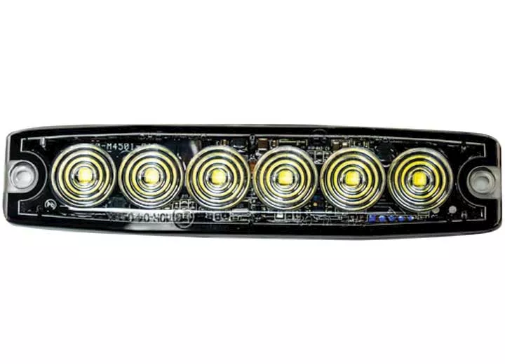 Recon Truck Accessories 6-led 23 function ultra-thin strobe light-dimensions: 5.25inx1.25inx0.25in-amber