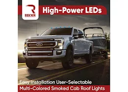Recon Truck Accessories 17-c f250/f350/f450/f550 superduty fresh install 5 pc cab roof light kit smoked lens