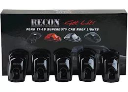 Recon Truck Accessories 17-c f250/f350/f450/f550 smoked lens w/amber high-power leds/replaces fact light