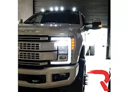 Recon Truck Accessories 17-22 f250/f350/f450/f550 superduty clear cab roof light lens forward & rear facing white led