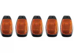 Recon Truck Accessories 19-c dodge ram 2500/3500hd (5-piece set) amber cab roof light lens w/amber led