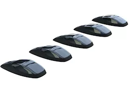Recon Truck Accessories 19-c ram 2500/3500hd (5 pc set) smoked cab roof light lens with rgb led