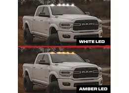 Recon Truck Accessories 19-c ram 2500/3500(5pc set)smoked cab roof kit w/white & amber strobe & running