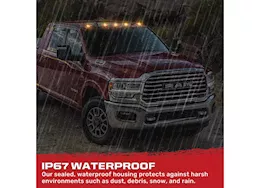 Recon Truck Accessories 19-c ram 2500/3500(5pc set)smoked cab roof kit w/white & amber strobe & running