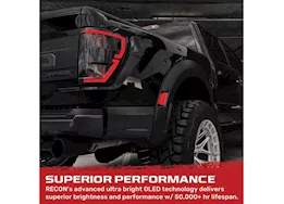 Recon Truck Accessories 21-c f150/raptor oled tail lights smoked lens