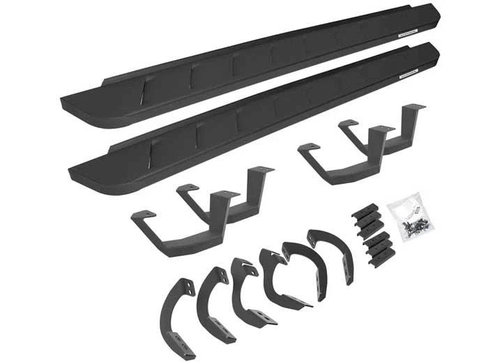 Go Rhino 14-C 4RUNNER RB10 RUNNING BOARDS W/MTING BRACKETS 2 PAIRS DROP STEPS KIT TXTD BL