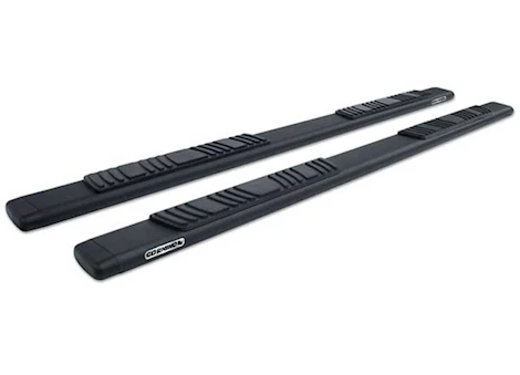 Go Rhino UNIVERSAL 5IN LOW PROFILE - 80IN LONG - BLACK SIDE BARS OE XTREME SIDESTEPS TEXT (BRKT SOLD SEP)