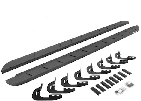 Go Rhino 14-19 silv/sierra 1500 crew cab 87in rb10 slim line running boards complete set Main Image