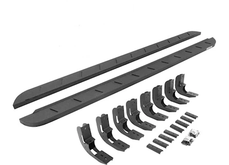 Go Rhino 19-c silv 1500/20-c silv/sierra 2500/3500 crew cab 87in rb10 slim line running boards complete set Main Image