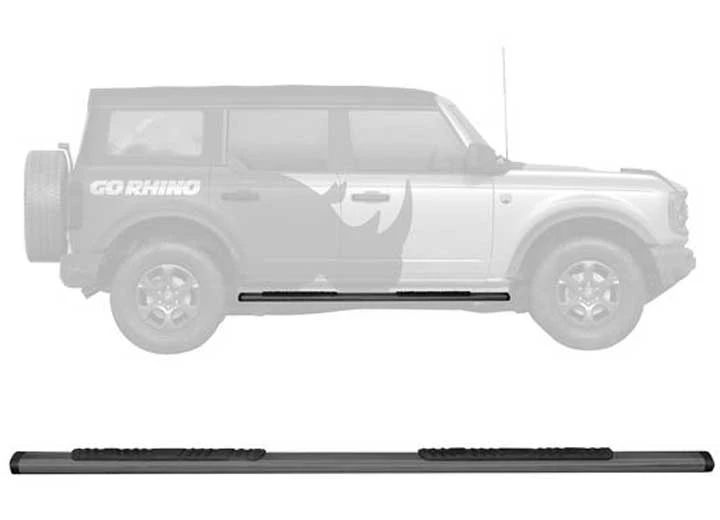 Go Rhino 21-C BRONCO 5IN OE XTREME LOW PROFILE-COMPLETE KIT:SIDESTEPS + BRACKETS POLISHED