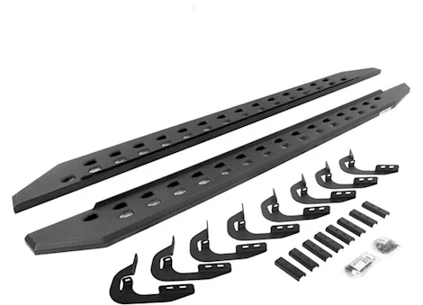 Go Rhino 14-18 silv/sierra 1500 crew 87in rb10 slim line running boards complete set Main Image