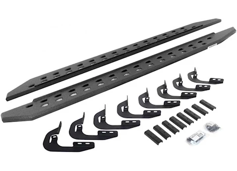 Go Rhino 14-18 SILV/SIERRA 1500 CREW 87IN RB10 SLIM LINE RUNNING BOARDS COMPLETE SET