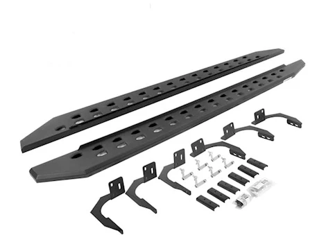 Go Rhino 09-14 RAM 1500 QUAD CAB 80IN RB20 SLIM LINE RUNNING BOARDS COMPLETE SET