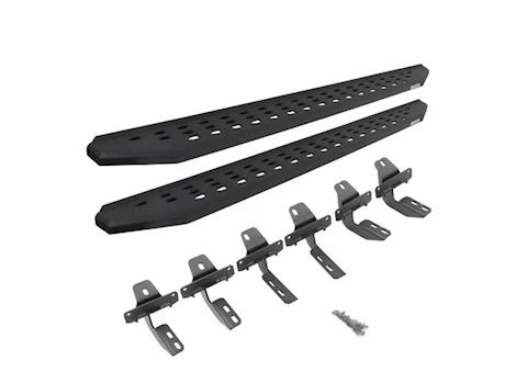 Go Rhino 21-C BRONCO 4DR  RB20 RUNNING BOARDS-COMPLETE KIT:RB20 RUNNING BOARD+BRACKETS BED LIN