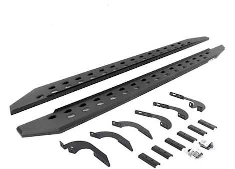 Go Rhino 05-C TACOMA DOUBLE CAB 87IN RB10 SLIM LINE RUNNING BOARDS COMPLETE SET