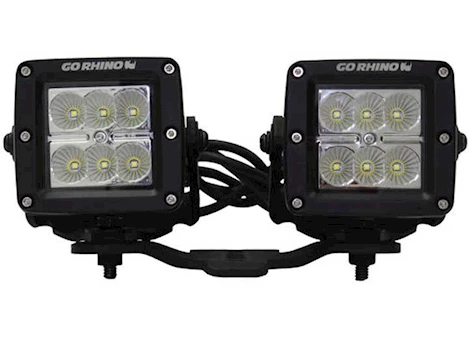 Go Rhino 18-C WRANGLER JL/WRANGLER JLU-TWO 3IN CUBES ACCESSORIES WRANGLER JL LIGHT MOUNTS