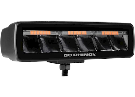 Go Rhino Blackout combo series sixline spot lights w/amber accent blk Main Image