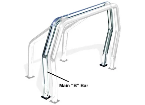 Go Rhino Bed Bars - Main Bar - Chrome Main Image