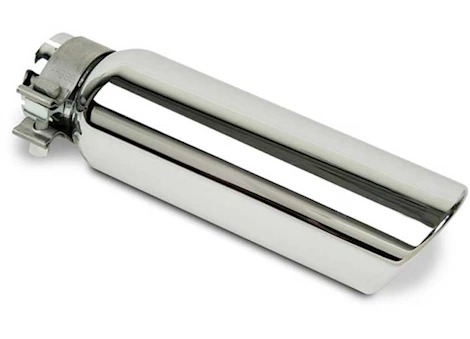 Go Rhino 3IN OD X 10IN FOR 2 1/4IN INLET CHROMED STAINLESS STEEL CLAMP STYLE EXHAUST TIP