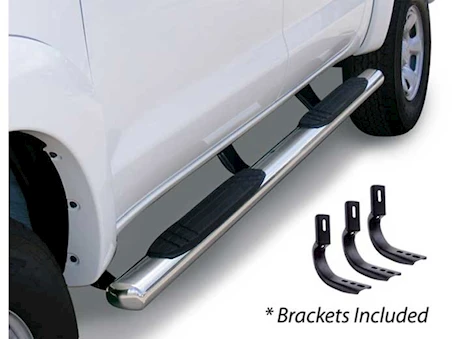 Go Rhino 15-17 F150 SUPER CAB 4IN OE XTREME-COMPLETE KIT:SIDESTEPS+BRACKETS POLISHED