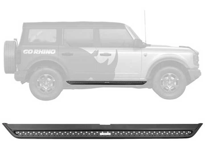 Go Rhino 21-C BRONCO 4DR DOMINATOR EXTREME DSS SIDESTEPS-COMPLETE KIT:SIDESTEP+BRACKETS TEXTU