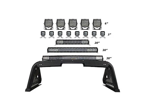Go Rhino 19-C RAM 1500 FITS ALL CAB STYLESSPORT BAR 2.0 TEXTURED BLACK SPORT BAR BED ACCE