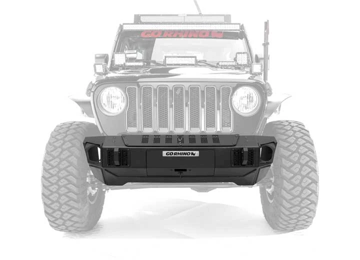 Go Rhino 07-c trailline front stubby bumper black powdercoat finish Main Image