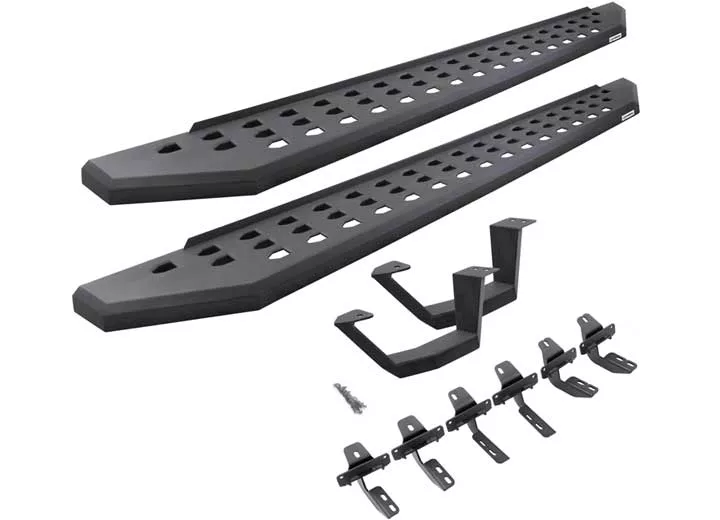 Go Rhino 07-18 wrangler jk rb20 running boards w mting brackets kit txtd black