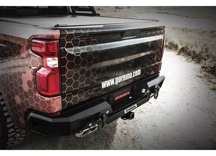 Go Rhino 19-c silverado reuses factory hitch plug & license plate lights black br20 rear bumper replacement