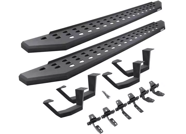 Go Rhino 19-c ram 1500 rb20 running boards w/mting brkets 2 pairs drop steps kit txtd bla