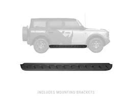 Go Rhino 21-c bronco 4dr rb10 running boards-complete kit:rb10 running board+brackets bed lin