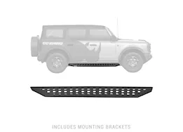 Go Rhino 21-c bronco 4dr rb20 running boards-complete kit:rb20 running board+brackets texture