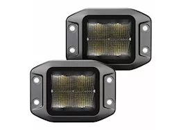 Go Rhino Blackout series flush mount 3x3 cube flood light kit blk