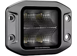 Go Rhino Blackout series flush mount 3x3 cube flood light kit blk