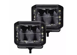 Go Rhino Blackout series 4x3 cube sideline spot light kit pair blk