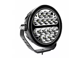 Go Rhino 7in blackout series round spot light beam w/daytime running light blk