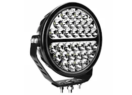 Go Rhino 9in blackout series round single spot light kit w/daytime running lights blk