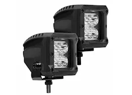 Go Rhino Bright series 3x3 cube spot light kit pair blk