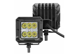 Go Rhino Bright series 3x3 cube spot light kit pair blk