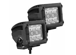 Go Rhino Bright series 4x3 rectangle flood light kit pair blk